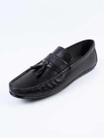 Black Relaxed Fit Loafer Men's Shoe