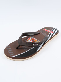 Unisex Brown & Black Comfort Flip Flop