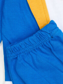 Summer Tuxedo Shirt and Trouser Set for Baby Boys - Blue - 10008