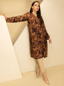 Chocolate Lawn Unstitched Shirt for Women