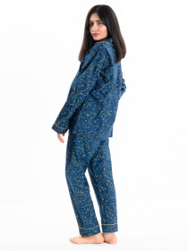 Yellow Ochre Constellation Texture Relaxed Sleeping Suit