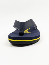 Blue & Yellow Men Designed Flip-Flop
