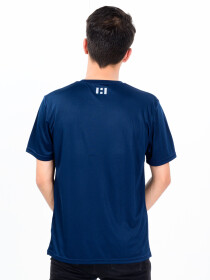 Men’s Navy Blue Custom Fit Crew Neck T-Shirt