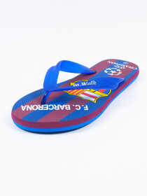 Men Blue & Maroon Comfort Flip Flop