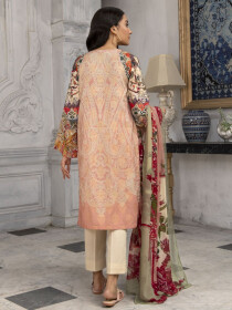 T-Pink Embroidered Jacquard  Unstitched 2 Piece Suit for Women