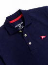 Little Boy's Navy Blue Iconic Mesh Regular Fit Short Sleeve Polo Shirt