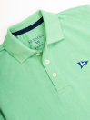 Little Boy's Turquoise Iconic Mesh Regular Fit Short Sleeve Polo Shirt