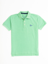 Little Boy's Turquoise Iconic Mesh Regular Fit Short Sleeve Polo Shirt