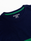 Boys' Green & Navy Blue Short Sleeve T-Shirt Crew Neck