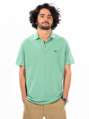 Men's Light Green Iconic Mesh Regular Fit Short Sleeve Polo Shirt