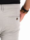 Men's Grey Slim Fit Stretch Chino Pant
