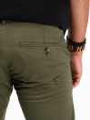 Men's Olive Slim Fit Stretch Chino Pant