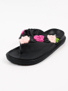 Women Black Floral Soft & Comfort Flip Flop
