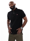 Men's Black Iconic Mesh Regular Fit Short Sleeve Polo Shirt