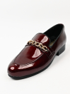 TA Premium & Classic Men's Maroon Patent Shoes