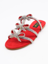 Women Princess Bow Styled Red Fancy Flats