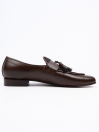 Men Brown Tasseled Leather Formal Shoes