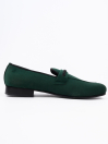 Men Green Velvet Formal Shoes