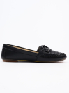 Women Black Loafers Moccasins Shoes