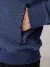 Men's Crew Navy Melange Adjustable Zipper Hoodie