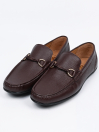 Men Slip-on Brown Leather Loafers