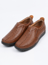 Men Hand Stitched Light Brown Cozy Loafers