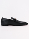 Men Chain Detailed Pointed-Toe Black Formal Shoes
