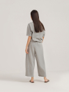 Women's Grey Heather Cropped Loungewear Set