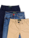 Pack of 3 -  Kids & Babies 2 Chinos 1 Blue Jeans