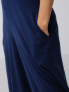 Women's Navy Blue  Flare Jumpsuit