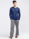 Men's Charcoal Heather Basic Relaxed Fit Pants