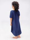 Girls' Navy Blue V-Neck Maxi Dress