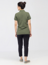 Women's Green Basic Polo Shirt