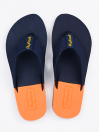 Navy & Orange Men Designed Flip-Flop