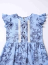 Narla Blue Cotton Printed Top for Girls