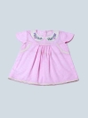 Meryl Pink Cotton Frock-Styled Top For Girls