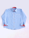 Blakemore contrast collar French blue cotton shirt For Boys