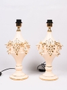 Off-White & Gold Porcelain Lamp