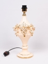 Off-White & Gold Porcelain Lamp