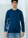 Terry Blue Graphic Sweatshirt
