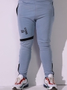 Terry Cameo Blue Jogger Pants (Plus Size)