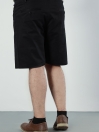 Cotton Jet Black Chino Shorts (Plus Size)