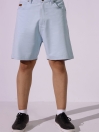 Cotton Ice Blue Chino Shorts