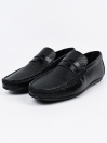 Men's Black Binden Moccasin Shoes