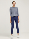 Women's Blue Melange B-Fit Ultimate Stretch Cropped Top