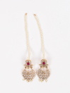 Ruby Earrings with Jhummar