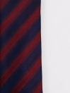 Men Square Blue Maroon Stripes Tie & Pocket