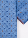 Men Square Turkish Blue Dotted Tie & Pocket