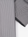 Men Square Grey Self Weaved Tie & Pocket