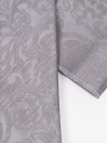 Men Square Grey Leaf Pattern Tie & Pocket